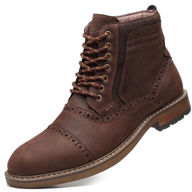Arkbird Mens Chelsea Boots, Stylish and Comfort Leather Chukka Ankle Boots with Zipper (Coffee 8) - Image 1